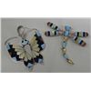 Image 1 : Zuni Silver Multi Stone Pin & Pendant