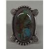Image 2 : Navajo Sterling Turquoise Ring Hallmark TH