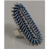Image 1 : Zuni Sterling Turquoise Ring Hallmark OIS Size 8