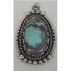 Navajo Sterling Silver & Turquoise Pendant