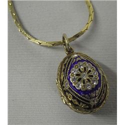 Pendant Necklace-Russian Cloisonne Egg