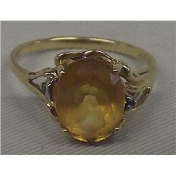 Citrine Ring, 10k Gold Setting