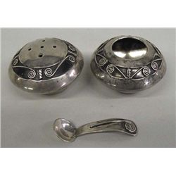 1970s Navajo Sterling Silver Salt & Pepper Shaker
