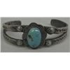 Image 1 : 1930s Navajo Sterling Turquoise Bracelet