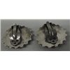 Image 2 : 1950s Zuni Sterling Turquoise Clip On Earrings