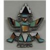 Image 1 : 1950s Zuni Sterling Knife Wing Pin