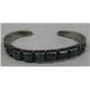 Image 1 : 1940s Zuni Sterling Turquoise Row Bracelet