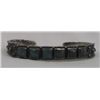 Image 3 : 1940s Zuni Sterling Turquoise Row Bracelet