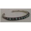Image 2 : 1940s Zuni Sterling Turquoise Bracelet