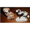 Image 1 : A C19th Staffordshire miniature dog together with one other