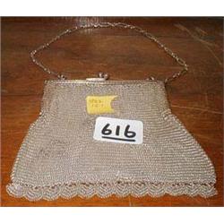 A Hallmarked silver mesh purse in mint condition