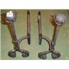 Image 1 : A pair of C19th wrought iron fire dogs