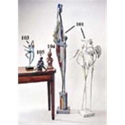 Peter Pankhurst, (20th century), Dancing Angels, papier mache and plaster with enamel paint, 117 cm