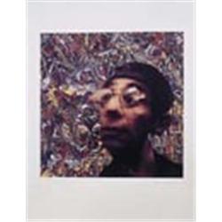 Richard Hamilton, (1921-), Portrait of Derek Jarman, bust-length, signed in pencil lower left, inscr