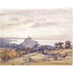 Walter Baker, (1859-1912), Bamburgh, signed lower right, watercolour and gouache, 31 x 43 cm