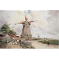 Louis Van Staaten, (early 20th century), On the Maas, Rotterdam, signed lower left watercolour, 36.5