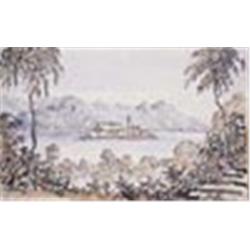 Walter John Trower, Bishop of Gibraltar (1804(?)-1877), Orta, pencil, pen and wash, inscribed lower