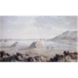 Emily Sabine, (late 18th century), Calvi in Corsica, pencil and watercolour, 18.5 x 30.5 cm unframed