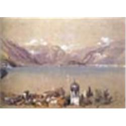 English School (mid 19th century), Bellagio, Lake Como, inscribed in pencil with title and dated 183