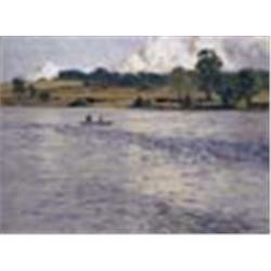 Norman Wilkinson, (1878-1971), Fishing on the River Tweed, signed lower right, bears fragment of lab