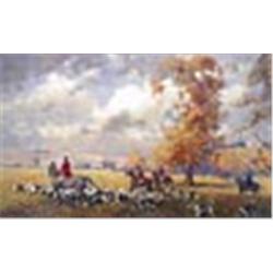 Fred Hall, (1860-1948), Schooling the Youngsters (The Craven Hunt), signed lower left, oil on board,