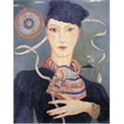 English School, (mid 20th century), Portrait of the Hon. Mrs Reginald [Daisy] Fellows, inscribed wit