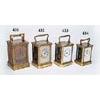 Image 1 : A French late 19th century brass-cased carriage clock, the eight day two-train movement with lever e