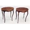 Image 1 : A pair of George III oval tables in the manner of Pierre Langlois, each crossbanded in kingwood and