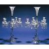 Image 1 : A pair of 20th century Baccarat press-moulded glass five-branch candelabra, each moulded with spiral