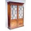 A late 19th century mahogany and satinwood banded wardrobe with boxwood, ebony and chequer stringing