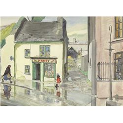 Harry Kernoff RHA (1900-1974) - "THE HANDY SHOP", AFTER RAIN, KILLARNEY, 1943
