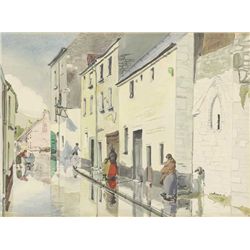 Harry Kernoff RHA (1900-1974) - WET STREET, KILLARNEY, 1943