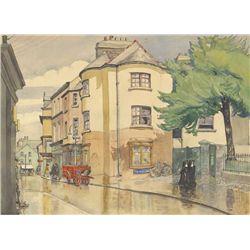Harry Kernoff RHA (1900-1974) - OLD GEORGIAN HOUSE OPPOSITE TOWNHALL, KILLARNEY, KERRY, 1943
