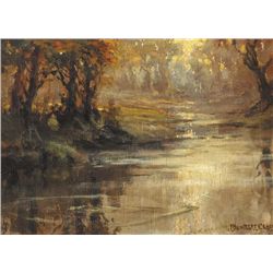 James Humbert Craig RHA RUA (1877-1944) - RIVER AT SUNSET