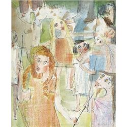 Louis le Brocquy HRHA (b.1916) - TINKER CHILDREN AT A FAIR, 1946