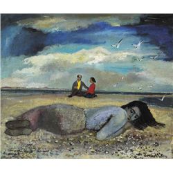 Gerard Dillon (1916-1971) - GIRL ON BEACH