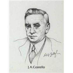 Robert Ballagh (b.1943) - PORTRAIT OF JOHN COSTELLO