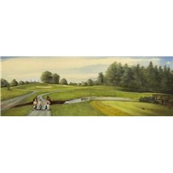Robert Ballagh (b.1943) and Joseph E. Kelly (b.1936)  - DRUIDS GLEN (FIVE GOLFING SCENES)