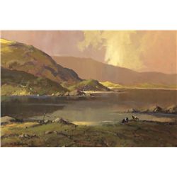 George K. Gillespie RUA (1924-1995) - EVENING REFLECTIONS, KILLARY, COUNTY GALWAY