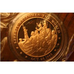 history of the us liberty welomes the world