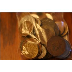 lot of 50 world coins and tokens