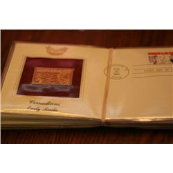 6 first day issues with 24kt stamps