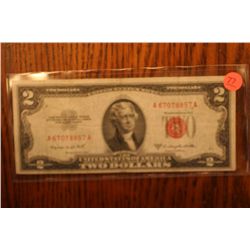 1953b $2 red seal