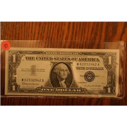 1957b one dollar silver certificate