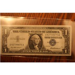 1957 one dollar silver certificate