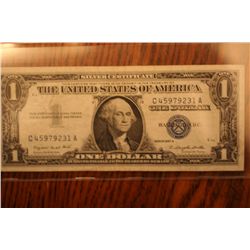1957a one dollar silver certificate