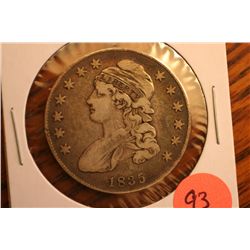 1835 bust half dollar