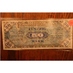 50 funfzig mark allhertz militarbehorde