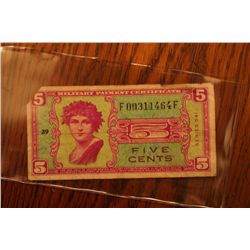 5 cent military payment