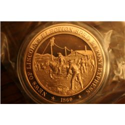 news of lincolns election sped by pony express